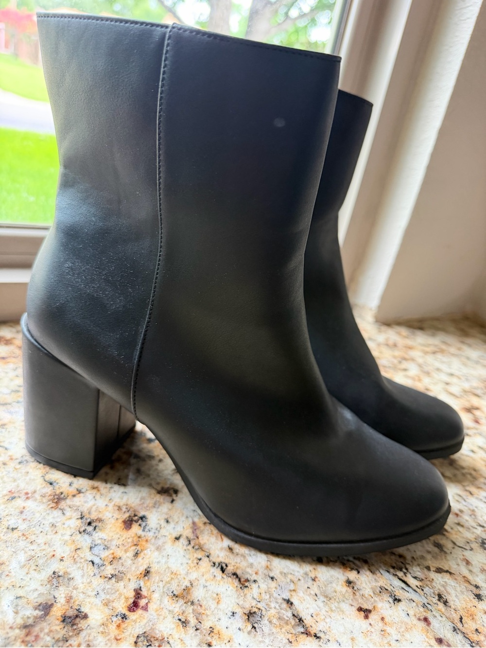 Black Women's Block Heel Ankle Boots - Unbranded
